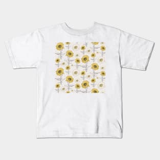 Sunflower Pattern Kids T-Shirt